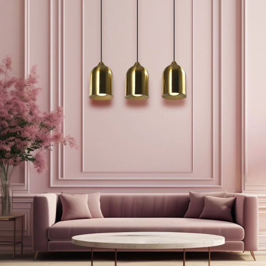 Metalowa lampa wisząca Nilo złota 3xGU10 LP-0110/3L GD Light Prestige