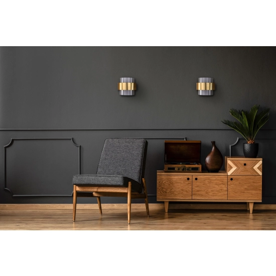 Miele kinkiet dymny LP-866/1W SM/GD LIGHT PRESTIGE