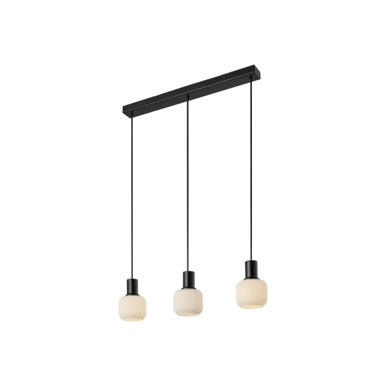 Lampa wisząca Milford 3xE14 czarna 2412623003 Nordlux