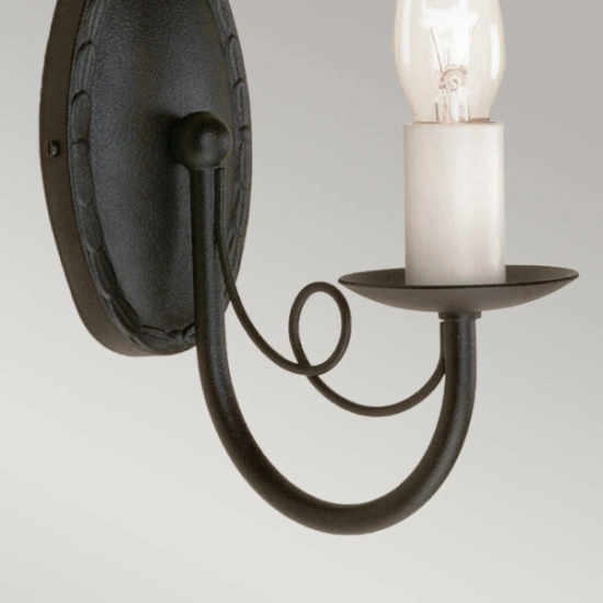 Kinkiet Minster – 1 źródło światła – Czarny MN1-BLACK Elstead Lighting