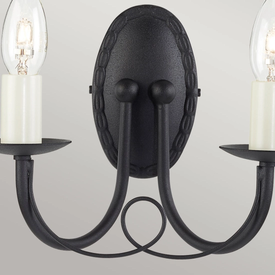 Kinkiet Minster – 2 źródła światła – Czarny MN2-BLACK Elstead Lighting