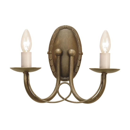kinkiecik.pl Kinkiet Minster – 2 źródła światła – Czarno-złoty MN2-BLK-GOLD Elstead Lighting