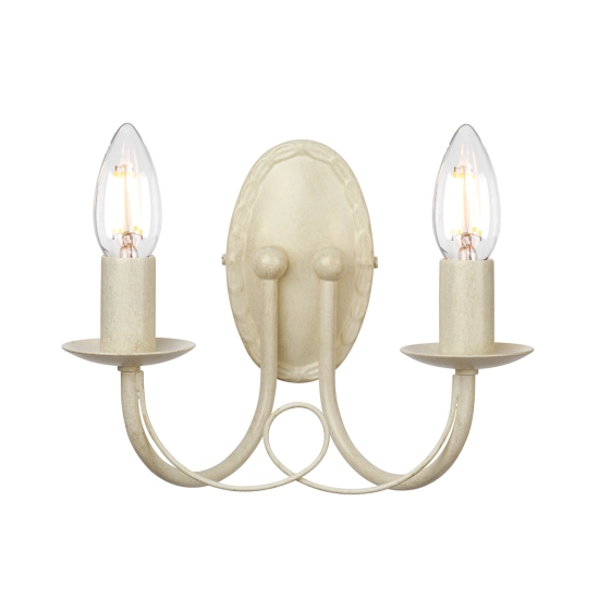 kinkiecik.pl Kinkiet Minster – 2 źródła światła – Kość słoniowa i złoto MN2-IV-GOLD Elstead Lighting