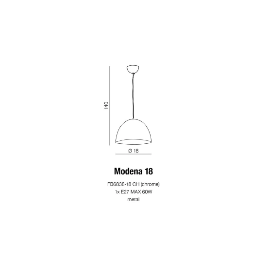 Lampa wisząca Modena 18 AZ1399 AZZARDO