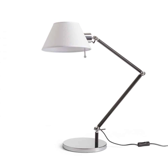 kinkiecik.pl MONTANA stołowa biała/czarna chrom 230V E27 28W R13283 Rendl light studio