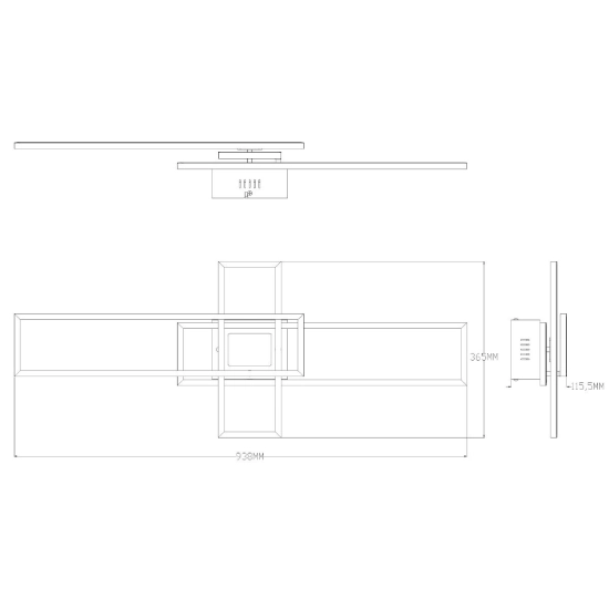 Lampa sufitowa LUMENZ MS243-BK ZUMA LINE