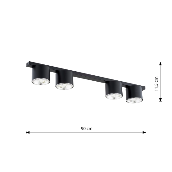 Lampa sufitowa NANO 4 BLACK 1310/4 EMIBIG Lighting