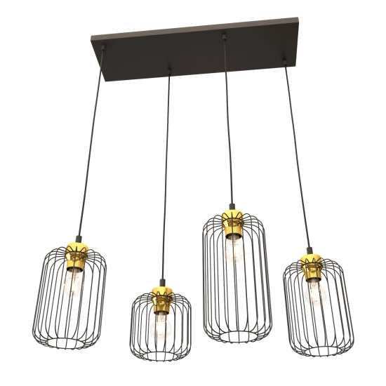 Lampa wisząca VANDER 4 BL GOLD 1364/4 EMIBIG Lighting - zdjęcie produktu