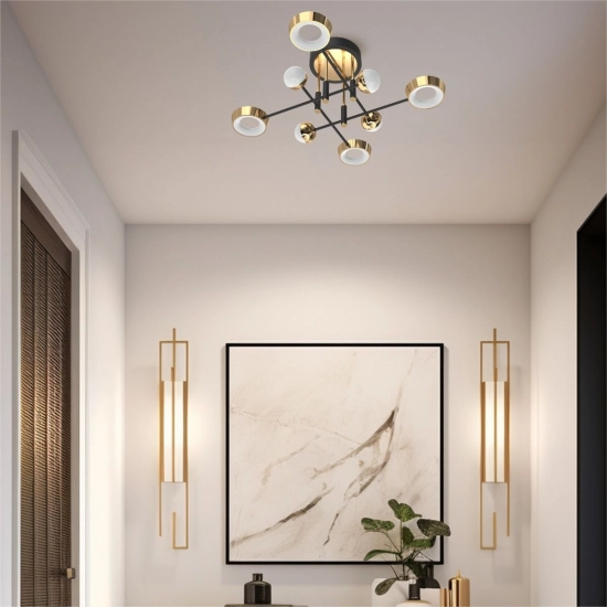 LARA MX7170-8-3BGT LAMPA SUFITOWA CZARNO-ZŁOTA/BLACK-GOLD ZUMA LINE