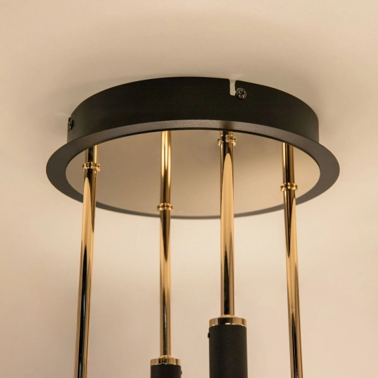 LARA MX7170-8-3BGT LAMPA SUFITOWA CZARNO-ZŁOTA/BLACK-GOLD ZUMA LINE