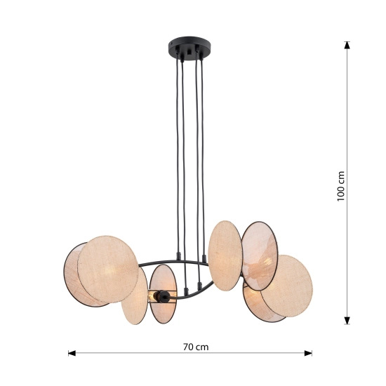 Lampa wisząca MOTIF 4 NATURAL 1328/4 EMIBIG Lighting