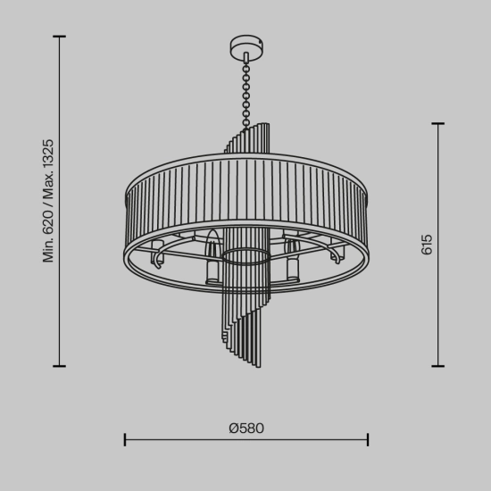 Lampa wisząca Frame MOD174PL-06G Maytoni - zdjęcie dodatkowe 6