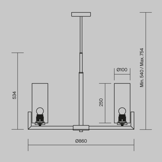 Lampa wisząca Fortano MOD089PL-10BS Maytoni - zdjęcie dodatkowe 8