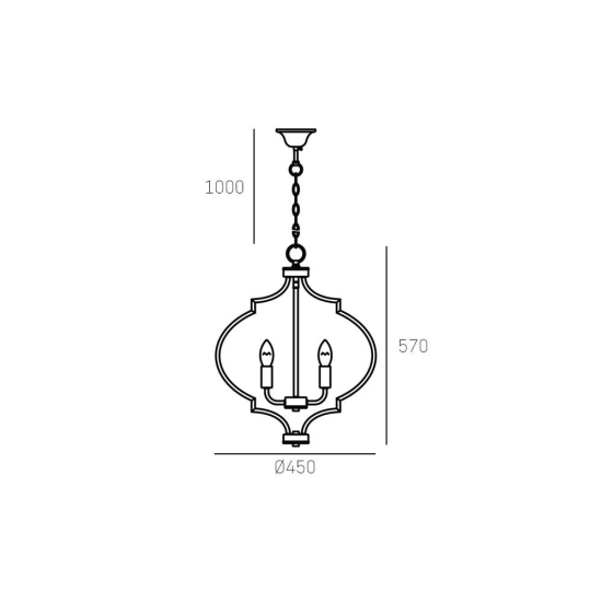 Lampa wisząca Nashville - P05179BK AU CosmoLight - zdjęcie dodatkowe 3