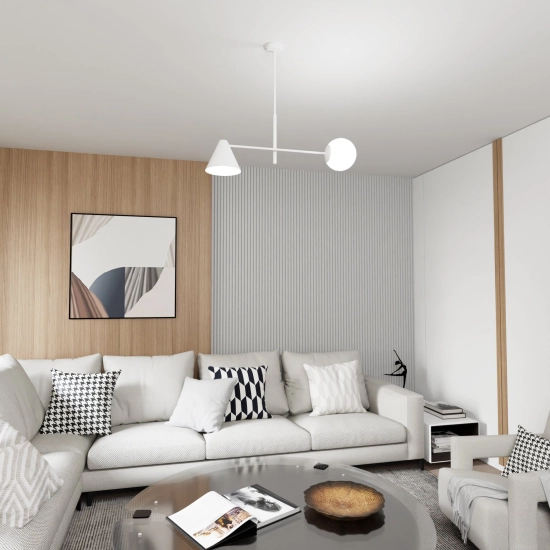 Żyrandol HERMES 2 WHITE 1348/2 EMIBIG Lighting