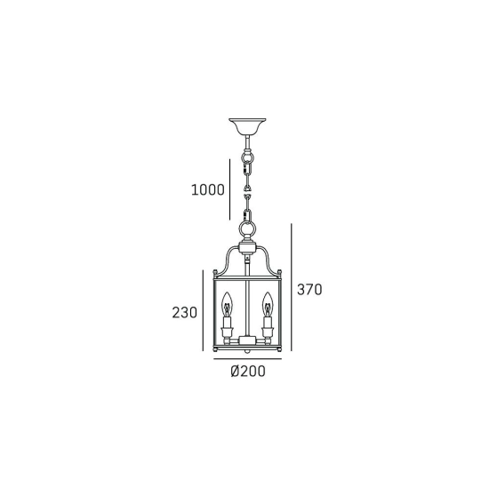 Lampa wisząca New York - P03427CH CosmoLight - zdjęcie dodatkowe 4