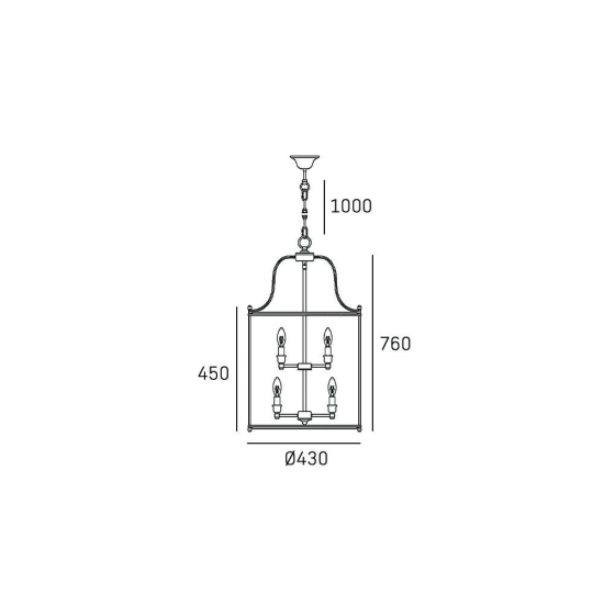 Lampa wisząca New York - P08434CH CosmoLight - zdjęcie dodatkowe 5