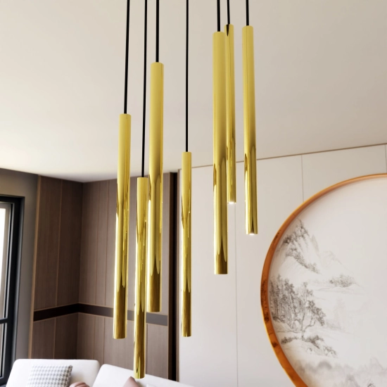 Lampa wisząca SELTER 7 PREMIUM GOLD 1332/7PREM EMIBIG Lighting