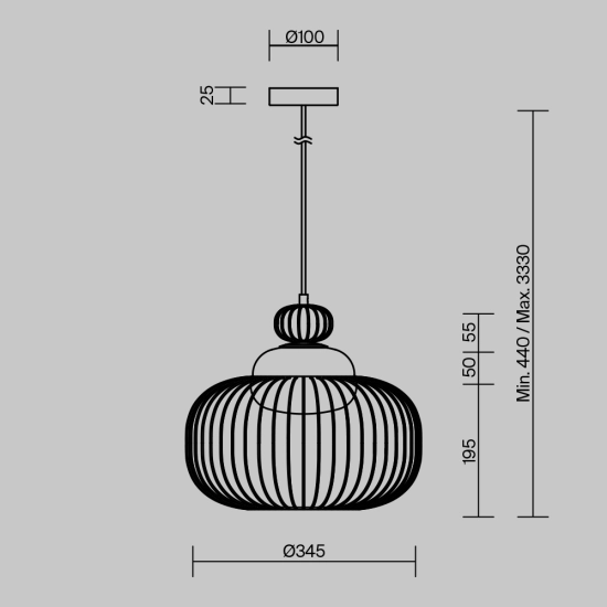 Lampa wisząca Levitation MOD376PL-01G Maytoni - zdjęcie dodatkowe 7
