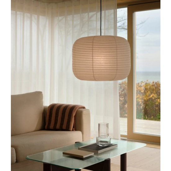 Papierowy abażur wiszący w stylu japandi Tuva 50 2612673201 Nordlux