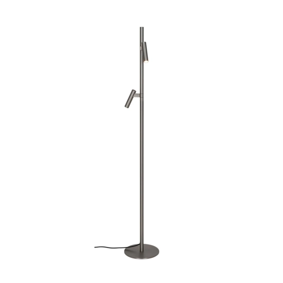 Nowoczesna lampa podłogowa DFTP Makoto Satin Chrome 2x G9 2620094033 Nordlux