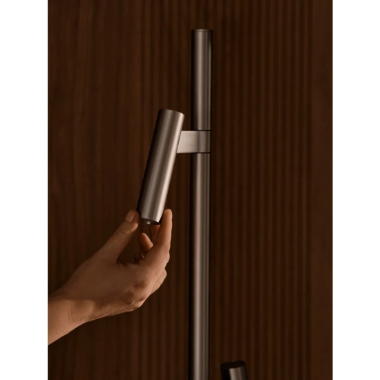 Nowoczesna lampa podłogowa DFTP Makoto Satin Chrome 2x G9 2620094033 Nordlux