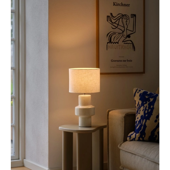 Nowoczesna lampa stołowa Dugan beżowa ceramika 2512655009 Nordlux