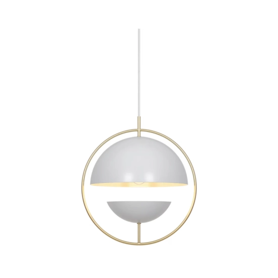Nowoczesna lampa wisząca Tavia biała, mosiężny pierścień 2412353001 Nordlux - zdjęcie produktu