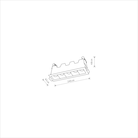 Podtynkowa oprawa liniowa MINI LED 10W 3000K 10042 Nowodvorski - zdjęcie 5
