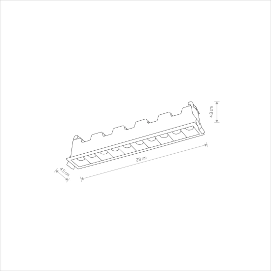 Podtynkowa oprawa liniowa MINI LED 20W 3000K 10045 Nowodvorski - zdjęcie 5