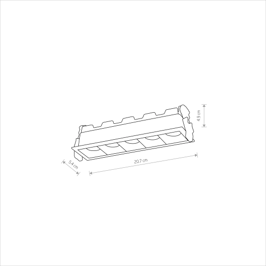 Podtynkowa oprawa liniowa MIDI LED 20W 3000K 10062 Nowodvorski - zdjęcie 5