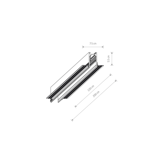 1-obwodowy podtynkowy szynoprzewód niskonapięciowy LVM RECESSED TRACK 2M 11625 Nowodvorski - zdjęcie 7