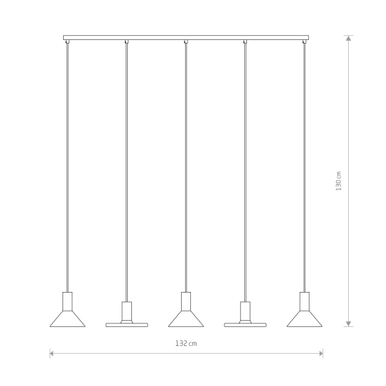Lampa wisząca HERMANOS V black-solid brass 8032 Nowodvorski - zdjęcie 2