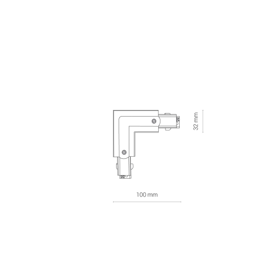Łącznik kątowy biały lewy Commercial Lighting CTLS POWER L CONNECTOR LEFT WHITE 8705 Nowodvorski - zdjęcie 4