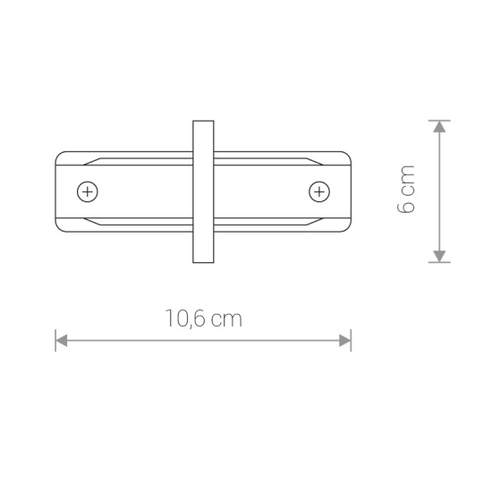 Złącze do szyny podtynkowej PROFILE RECESSED STRAIGHT CONNECTOR WH 8967 Nowodvorski - zdjęcie dodatkowe 1