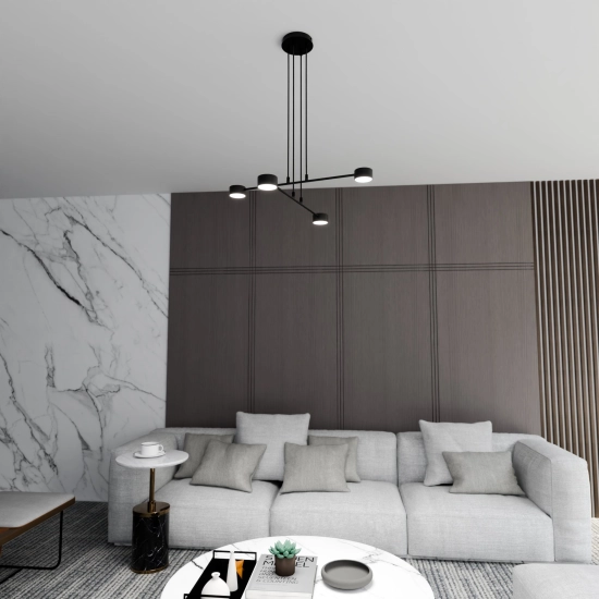 Lampa wisząca MODUS 4 BLACK 1339/4 EMIBIG Lighting
