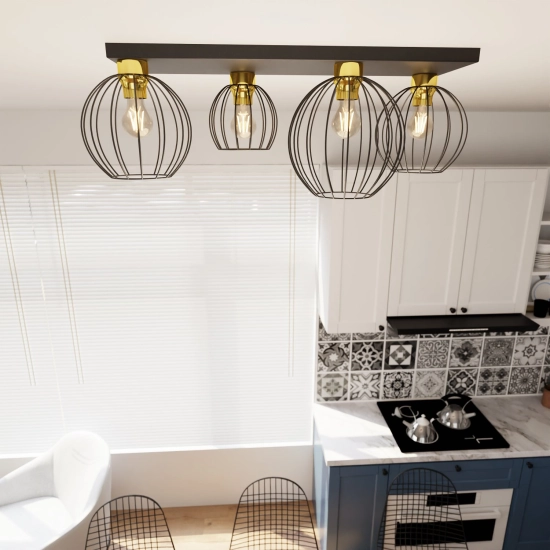 Lampa sufitowa NEST 4 BL GOLD 1370/4 EMIBIG Lighting