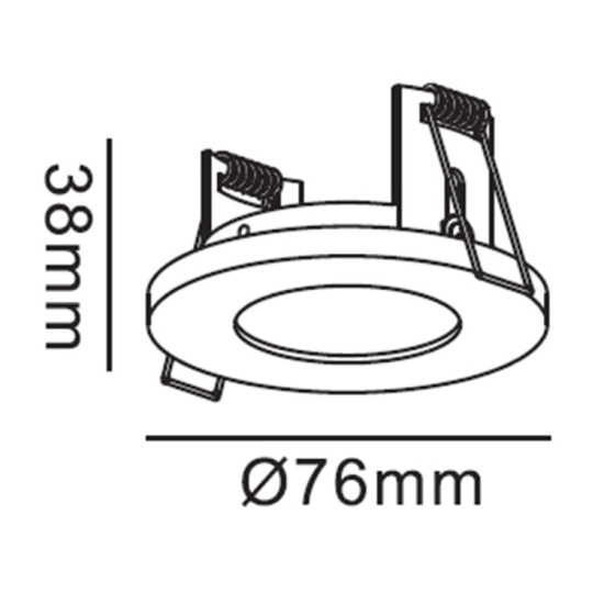 LAGOS oczko podtynkowe czarne IP65 LIGHT PRESTIGE