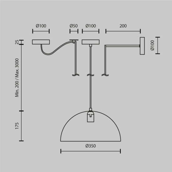 Lampa wisząca Basic colors MOD168PL-01GR Maytoni - zdjęcie dodatkowe 6