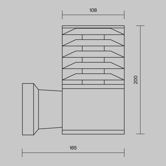 Kinkiet Wall Lamp Bronx O576WL-01B Maytoni - zdjęcie dodatkowe 9