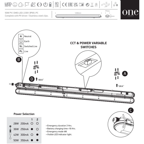Oprawa przemysłowa/naświetlacz One Light 38140ME/V - zdjęcie dodatkowe 2