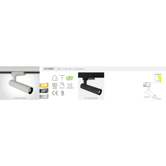Oprawa szynowa 3-fazowa One Light 65108AT/B/W - zdjęcie dodatkowe 1