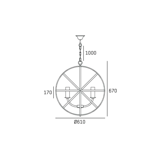 Lampa wisząca Orlando - P06441CH CosmoLight - zdjęcie dodatkowe 5