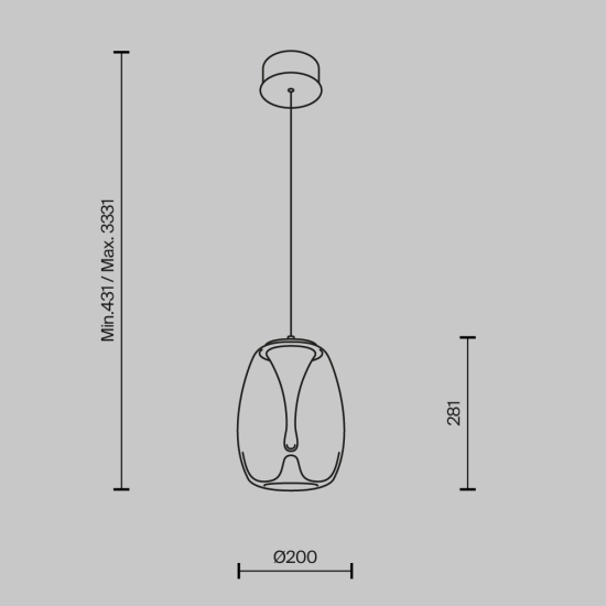 Lampa wisząca Splash MOD282PL-L8G3K Maytoni - zdjęcie dodatkowe 1