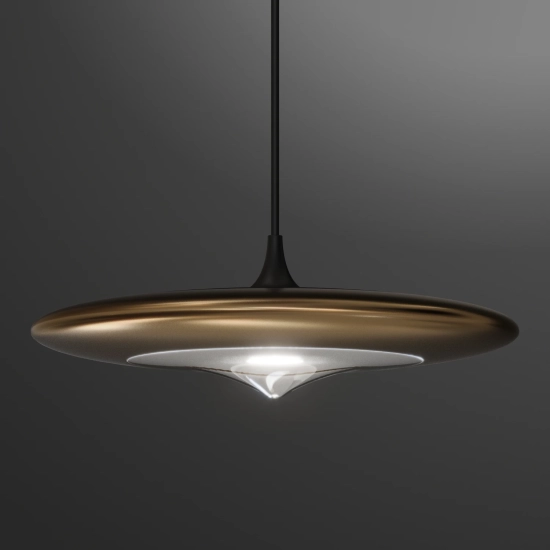 Lampa Wisząca Otos 1xLED Szczotkowane Złoto PL0145 yaskr