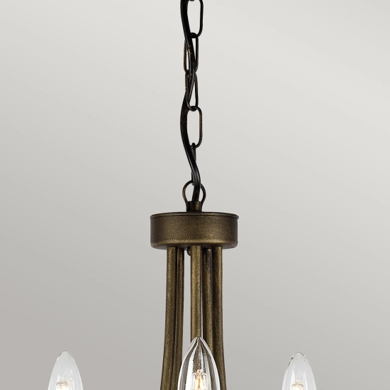 Żyrandol Olivia – 5 źródeł światła – Czarno-złoty OV5-BLK-GOLD Elstead Lighting