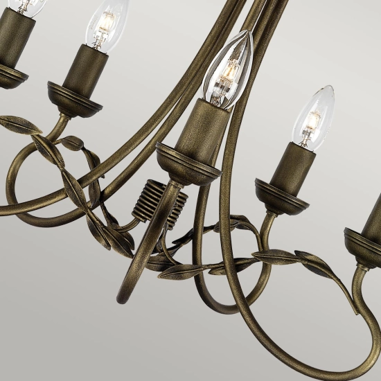 Żyrandol Olivia – 5 źródeł światła – Czarno-złoty OV5-BLK-GOLD Elstead Lighting