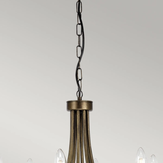 Żyrandol Olivia – 8 źródeł światła – Czarno-złoty OV8-BLK-GOLD Elstead Lighting