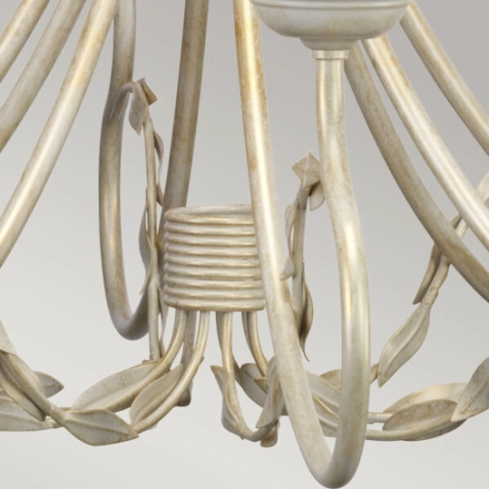 Żyrandol Olivia – 8 źródeł światła – Kość słoniowa i złoto OV8-IVORY-GOLD Elstead Lighting
