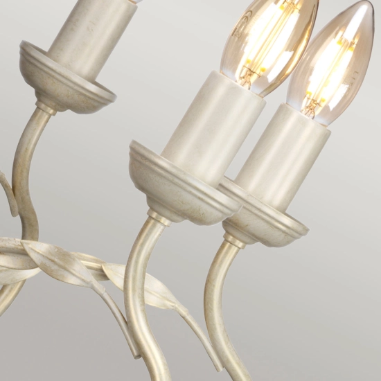 Żyrandol Olivia – 8 źródeł światła – Kość słoniowa i złoto OV8-IVORY-GOLD Elstead Lighting